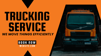 Trucking & Logistics Facebook event cover Image Preview