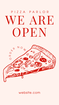 Pizza Parlor Open Facebook Story Design