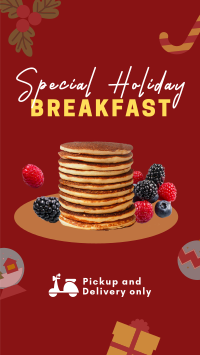Holiday Breakfast Restaurant Facebook Story Design