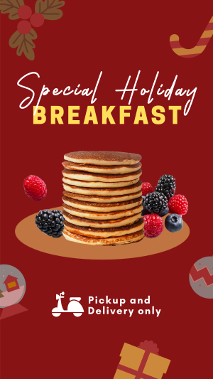 Holiday Breakfast Restaurant Facebook story Image Preview