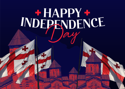 Happy Independence Day Georgia! Postcard Image Preview