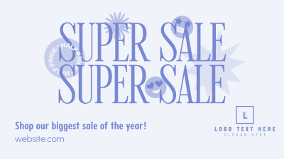 Funky Smiley Super Sale Facebook event cover Image Preview