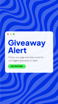 Giveaway Notification Facebook Story Design