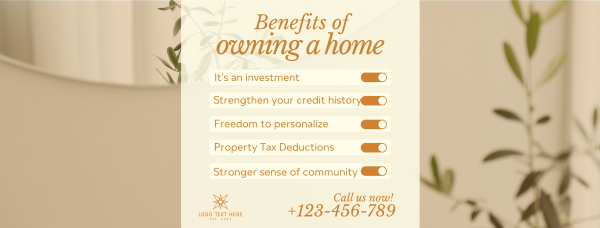 Home Owner Benefits Facebook Cover Design Image Preview