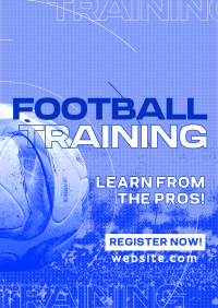 Textured Pro Football Training Poster Image Preview