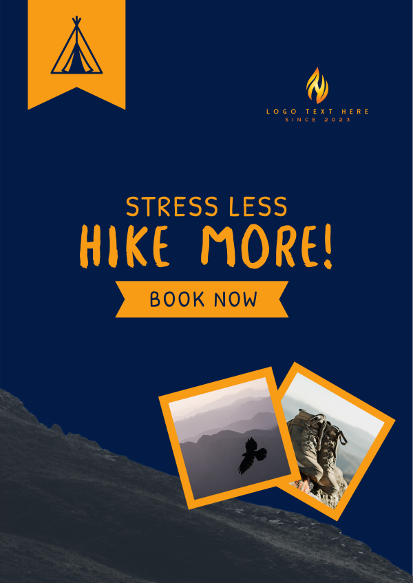 Mountain Hiking Trip Poster Design Image Preview