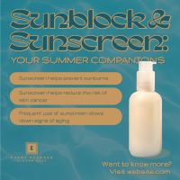Sunscreen Beach Companion Instagram Post Design