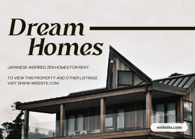 Dream Homes Postcard Image Preview