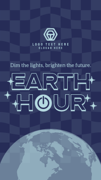 Earth Hour Retro Facebook Story Design