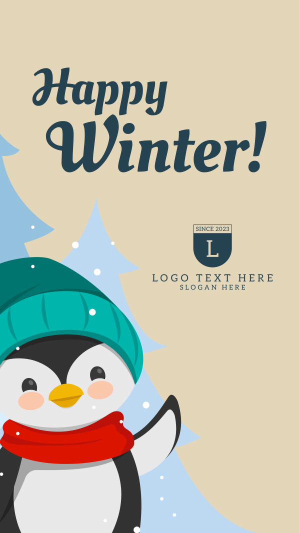 Happy Winter Facebook Story Design Image Preview