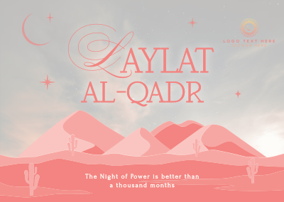 Laylat al-Qadr Desert Postcard Image Preview