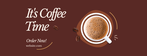 It's Coffee Time Facebook Cover Design Image Preview