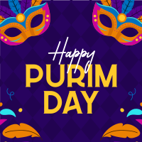 Purim Day Event Instagram Post Design