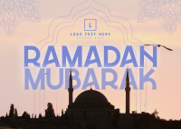 Traditional Ramadan Greeting Postcard Design