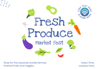 Fresh Market Fest Postcard Image Preview