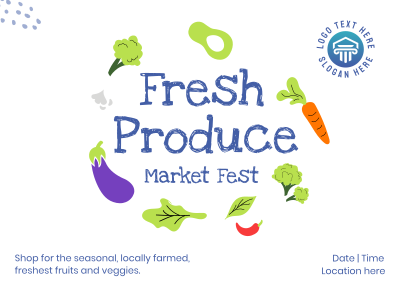 Fresh Market Fest Postcard Image Preview