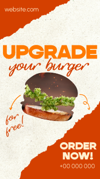 Upgrade your Burger! Facebook story Image Preview