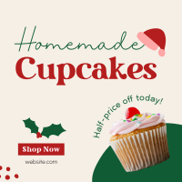 Cupcake Christmas Sale Instagram Post Design