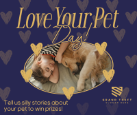 Retro Love Your Pet Day Facebook Post Design