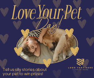 Retro Love Your Pet Day Facebook post Image Preview