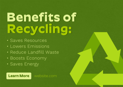 Recycling Benefits Postcard Image Preview