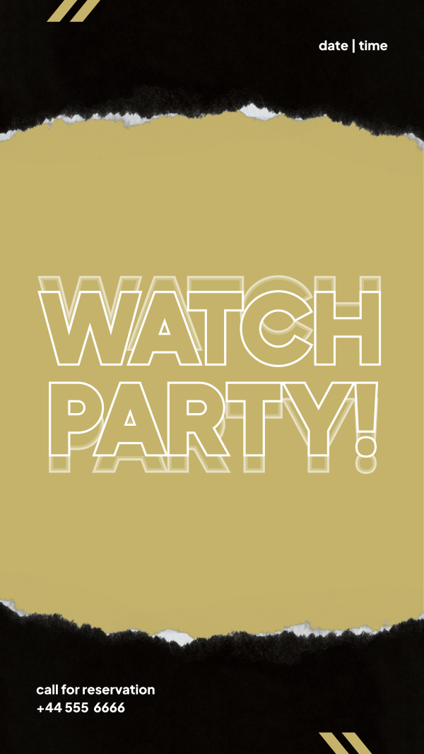 Watch Party Instagram Story Design Image Preview