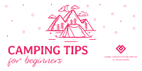 Camping Tips For Beginners Twitter Post Design
