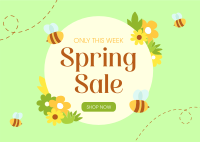 Spring Bee Sale Postcard Design