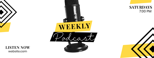 Weekly Podcast Facebook Cover Design Image Preview