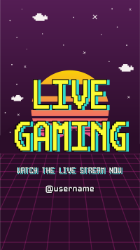 Retro Live Gaming Instagram story Image Preview