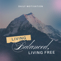 Living Balanced & Free Instagram Post Design