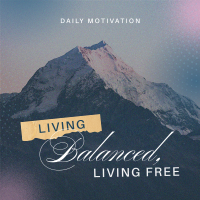 Living Balanced & Free Instagram post Image Preview