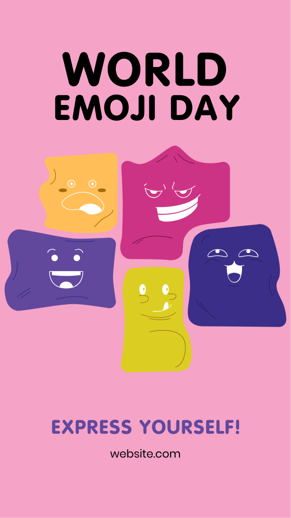 Irregular Shapes Emoji Instagram Story Design Image Preview
