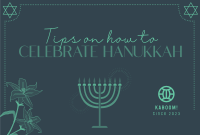Hanukkah Lilies Pinterest board cover Image Preview