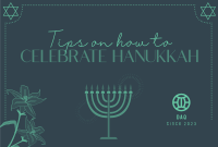 Hanukkah Lilies Pinterest board cover Image Preview
