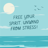 Unwind From Stress Instagram Post Design