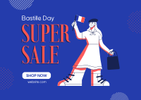 Super Bastille Day Sale Postcard Design