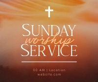 Blessed Sunday Service Facebook Post Design