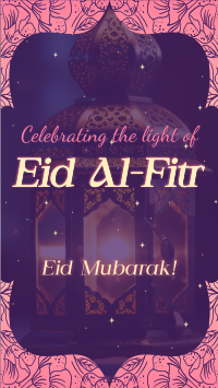 Eid Al Fitr Lantern Facebook story Image Preview