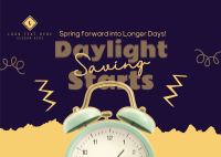 Start Daylight Saving Postcard Image Preview