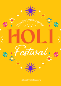 Holi Fest Burst Poster Design