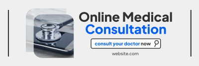 Online Doctor Consultation Twitter header (cover) Image Preview