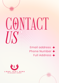Dainty & Elegant Contact Us Flyer Design