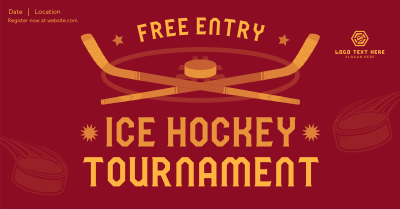 Ice Hockey Tournament Facebook ad Image Preview