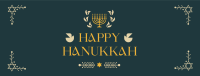 Hanukkah Menorah Ornament Facebook Cover Design