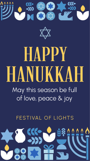 Happy Hanukkah Pattern Instagram story Image Preview