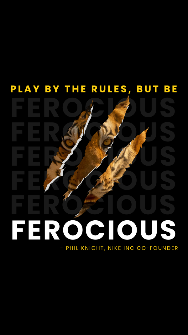 Be ferocious Instagram Story Design Image Preview