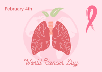 Lungs World Cancer Day  Postcard Image Preview