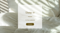 Sleep In Facebook Event Cover Design