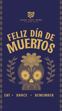 Dia de los Muertos Greeting Facebook Story Design